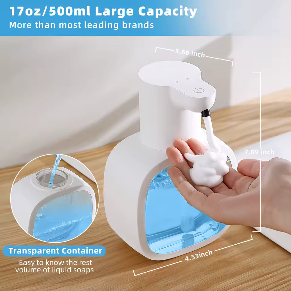 Touchless Foam Soap Dispenser — 500ml Rechargeable Wall Mount