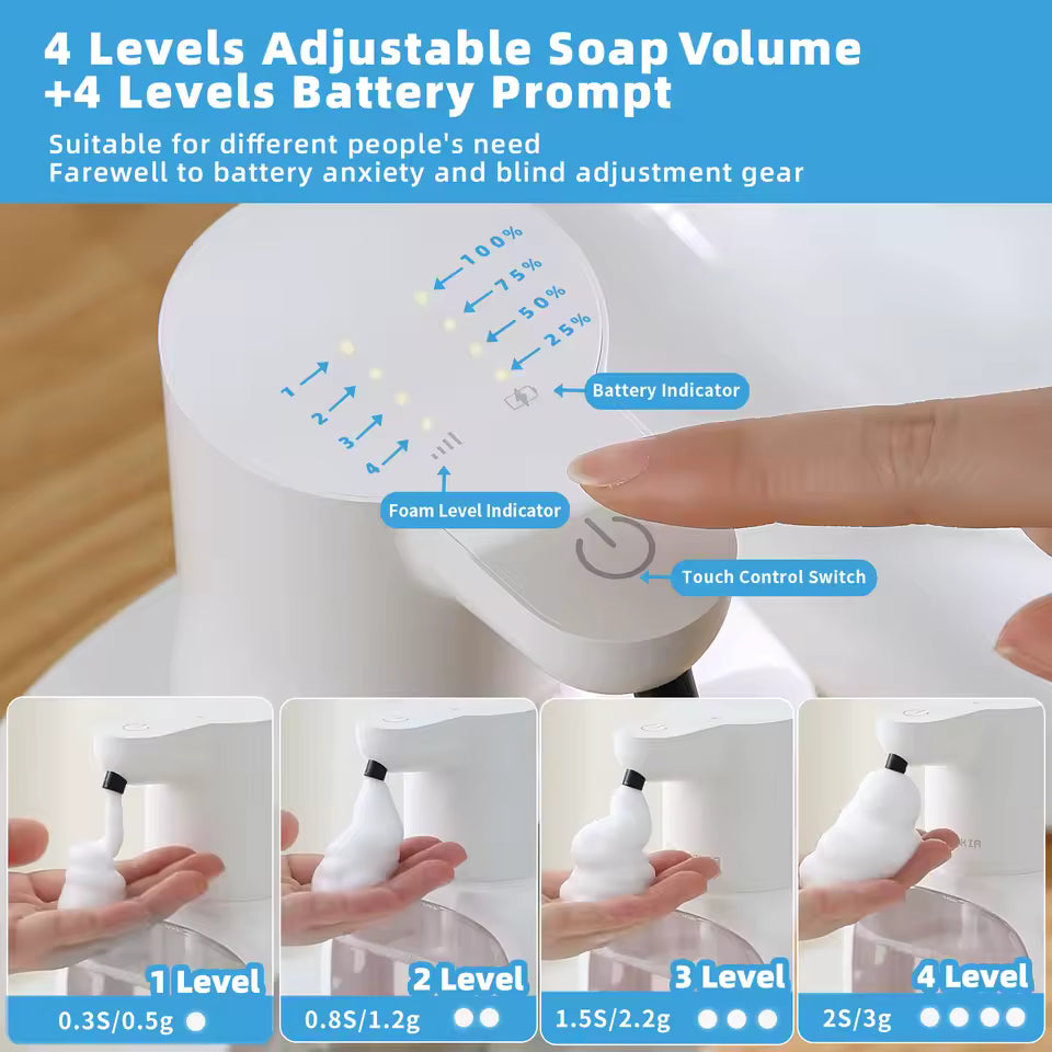 Touchless Foam Soap Dispenser — 500ml Rechargeable Wall Mount