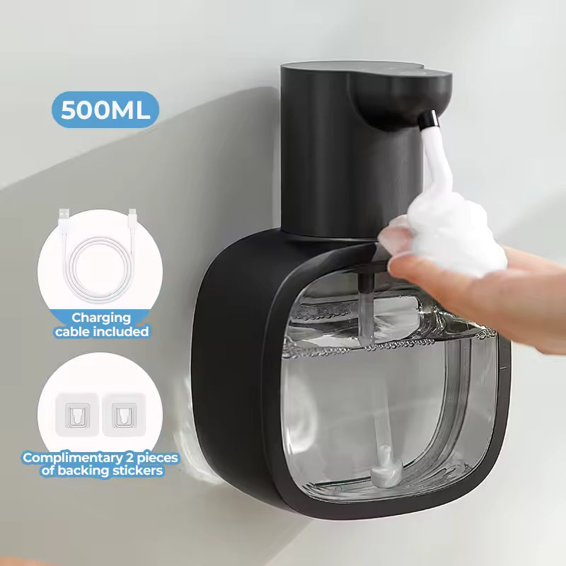 Touchless Foam Soap Dispenser — 500ml Rechargeable Wall Mount