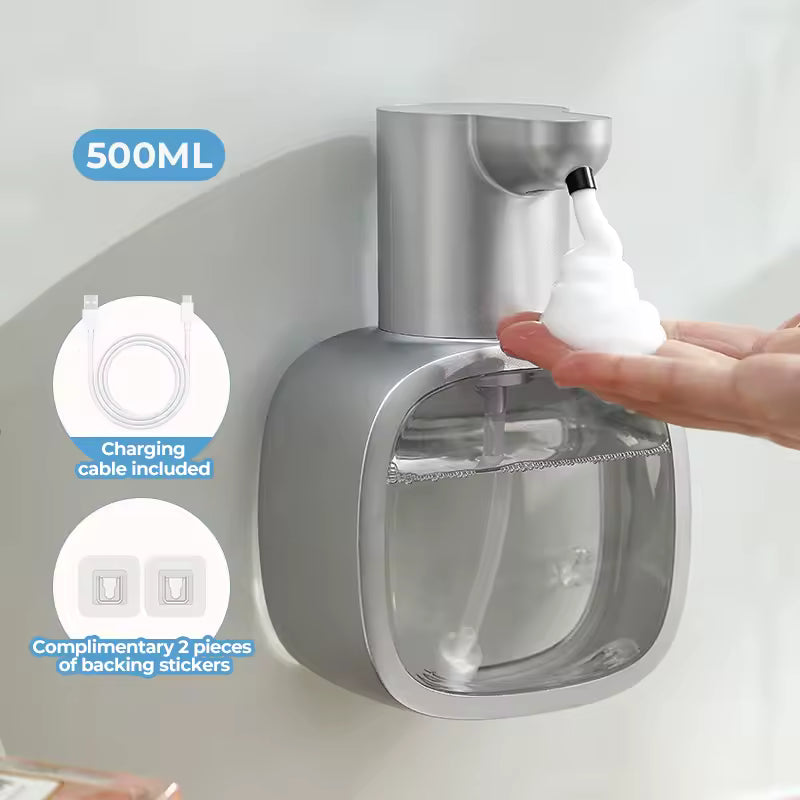 Touchless Foam Soap Dispenser — 500ml Rechargeable Wall Mount